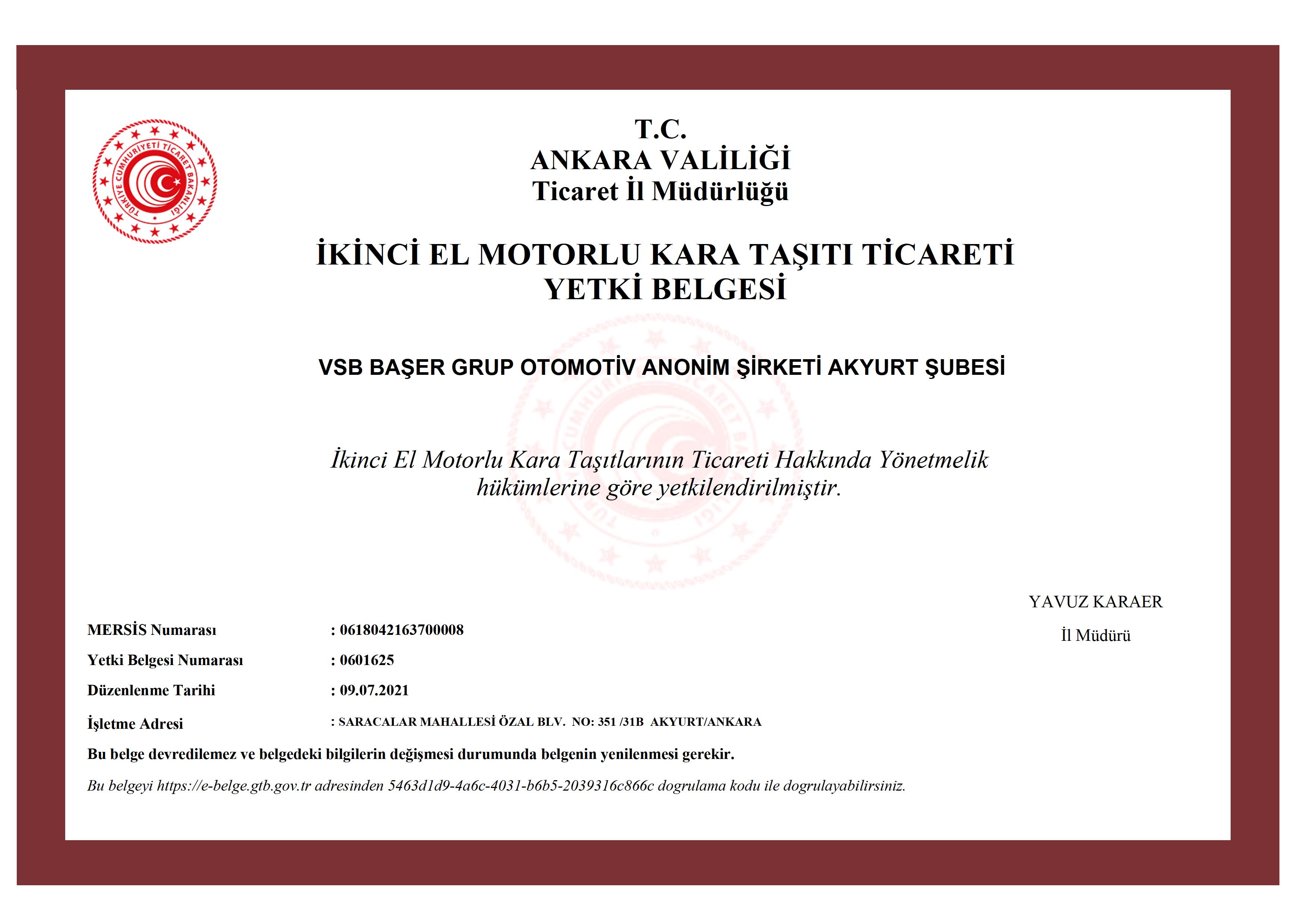 ISO/TSE Belgelerimiz