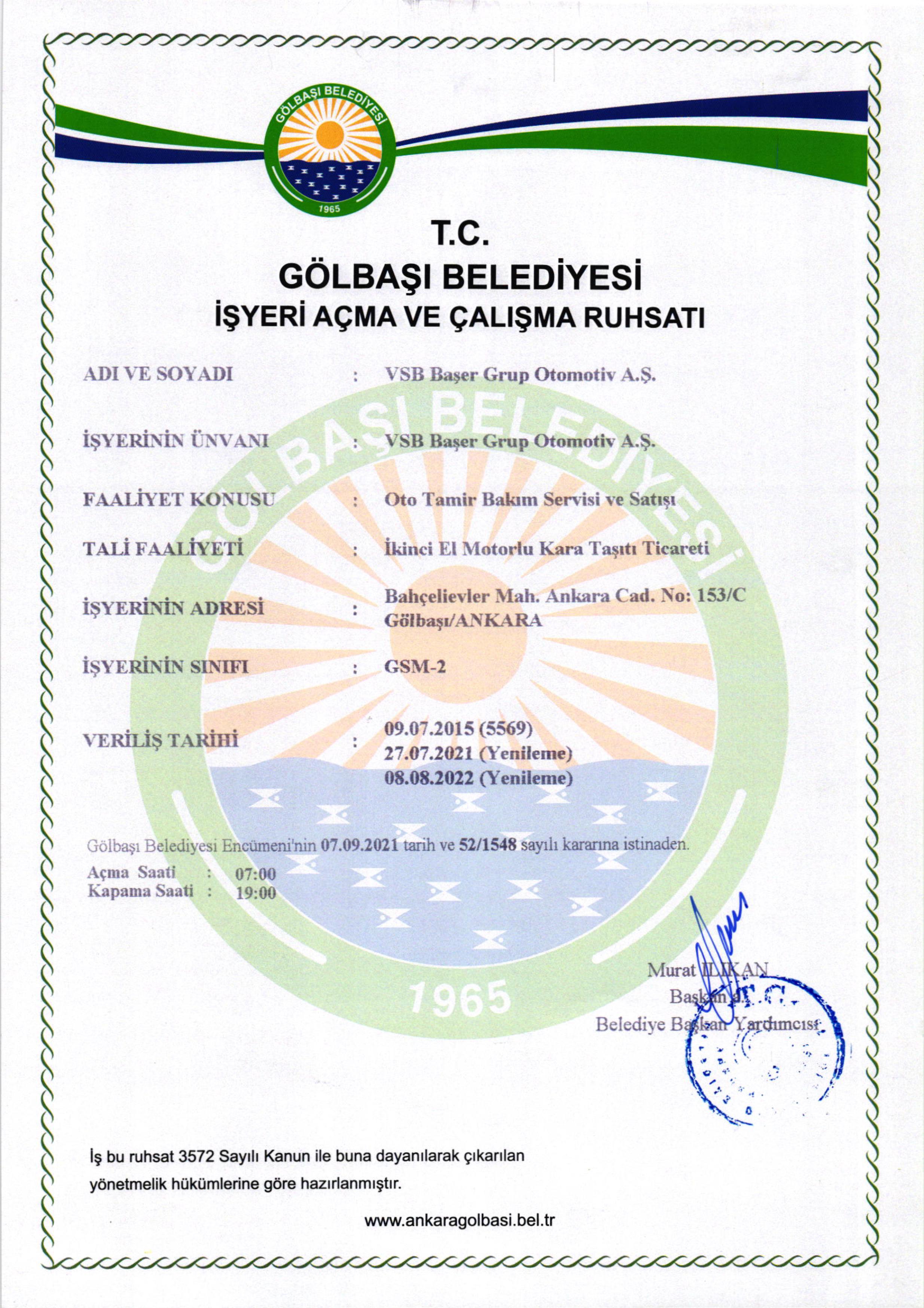 ISO/TSE Belgelerimiz