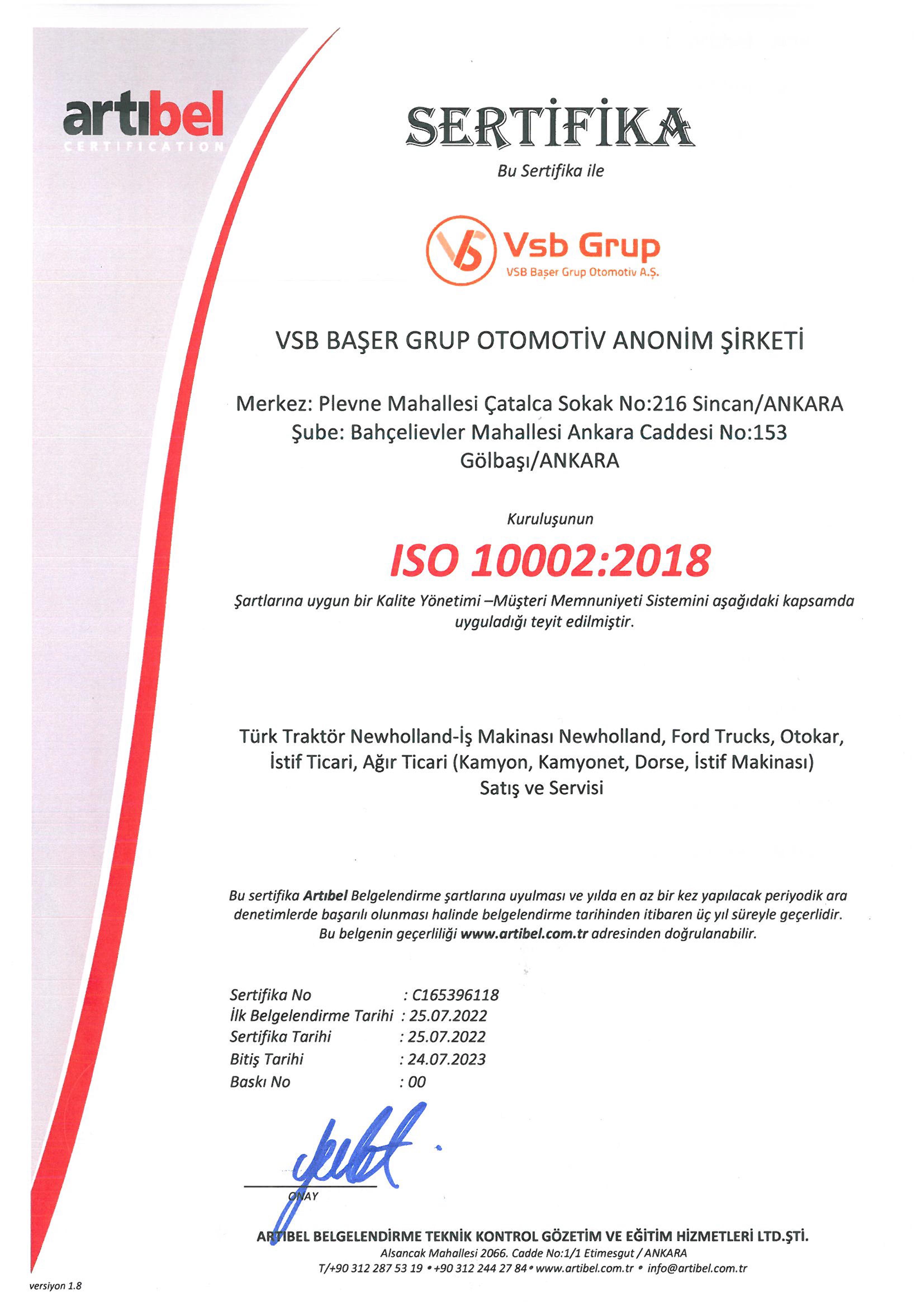 ISO/TSE Belgelerimiz