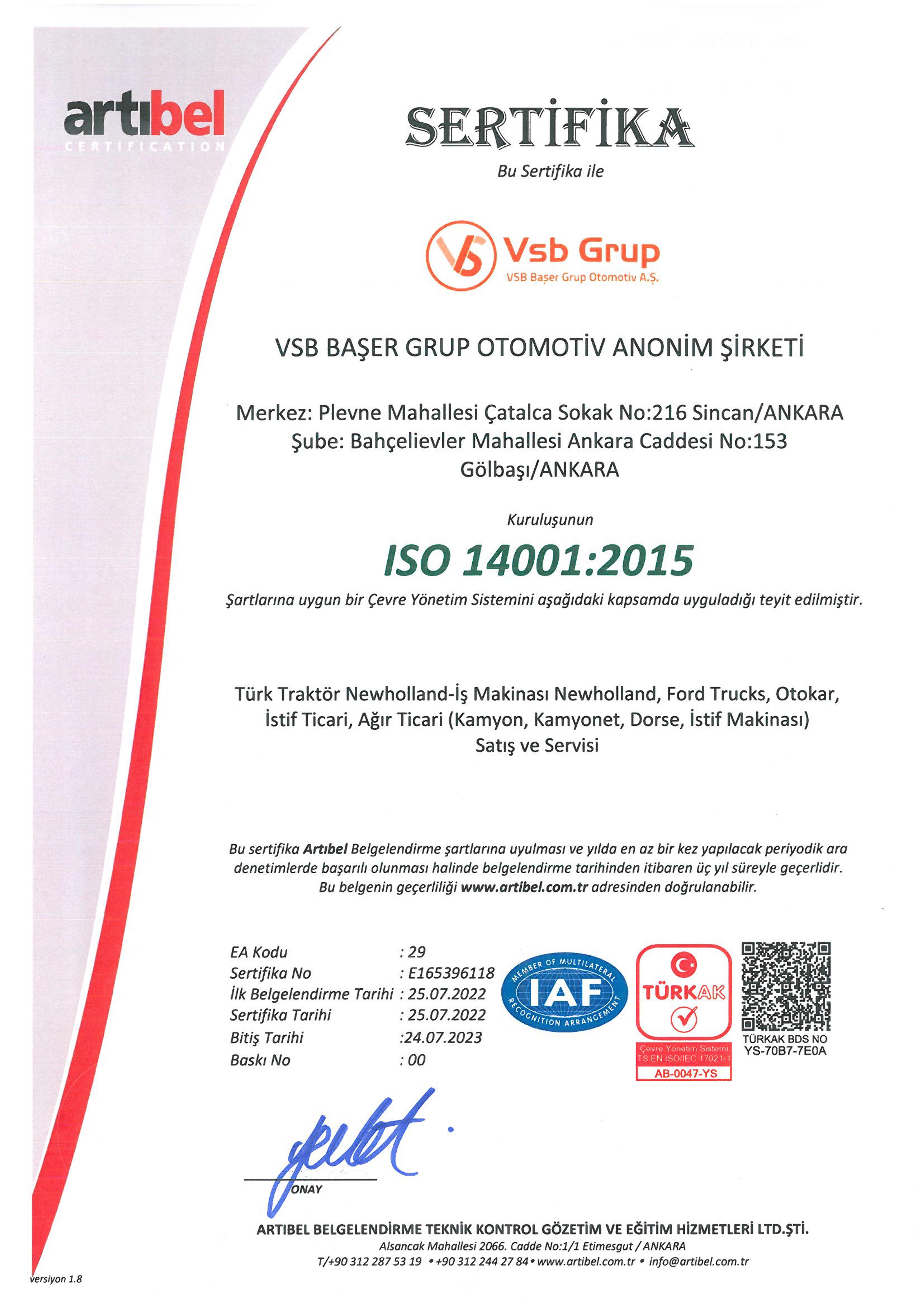 ISO/TSE Belgelerimiz