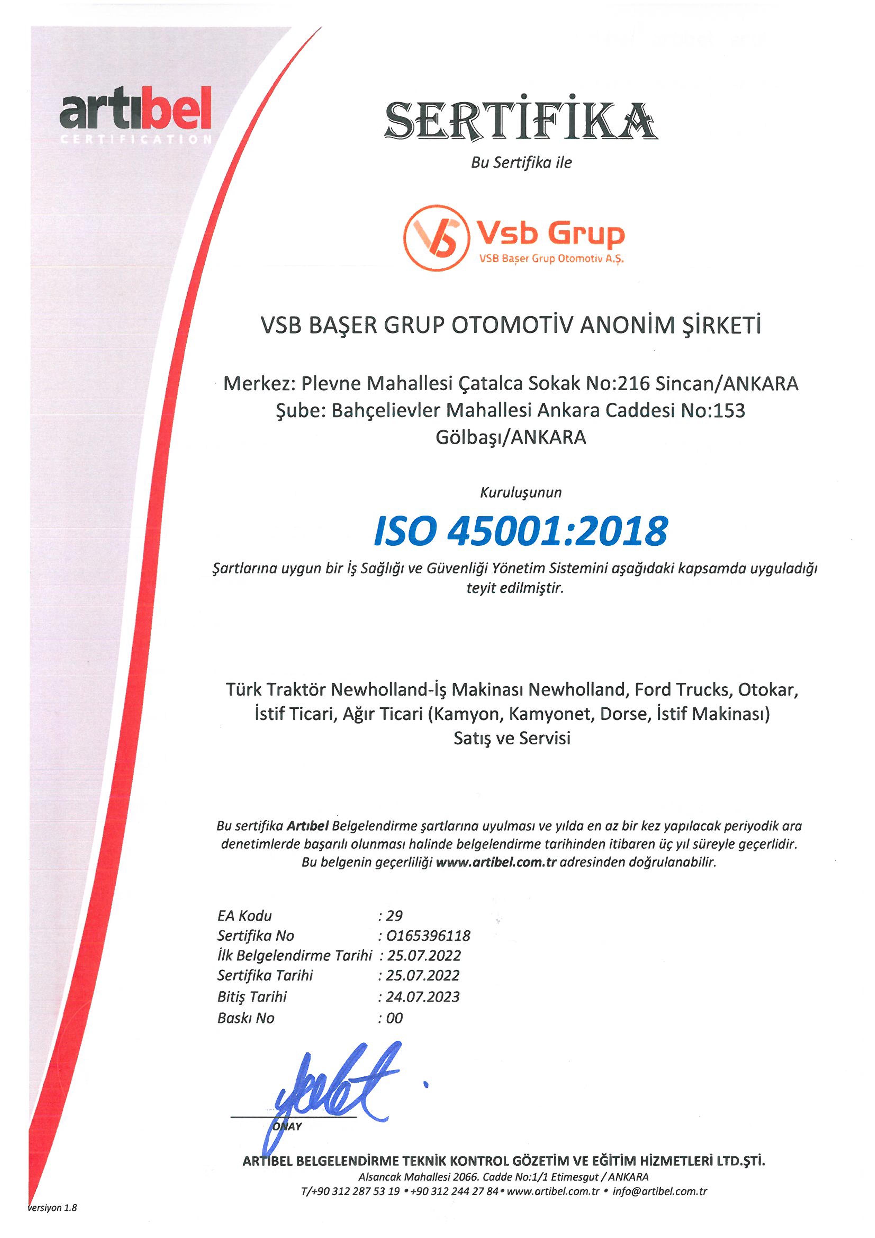 ISO/TSE Belgelerimiz