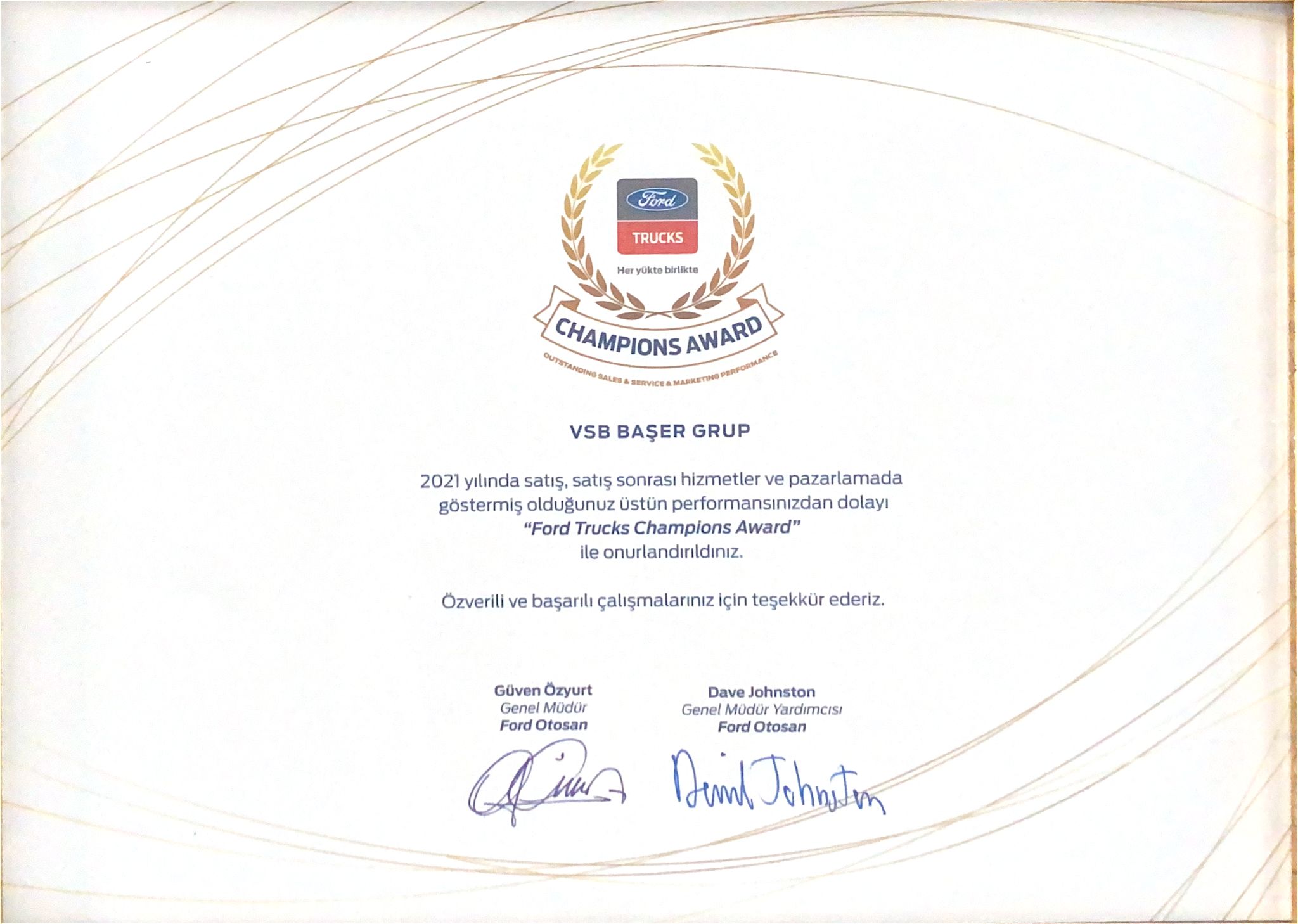 Ford Otosan The Chairpersons Award Ödül Töreni 2022